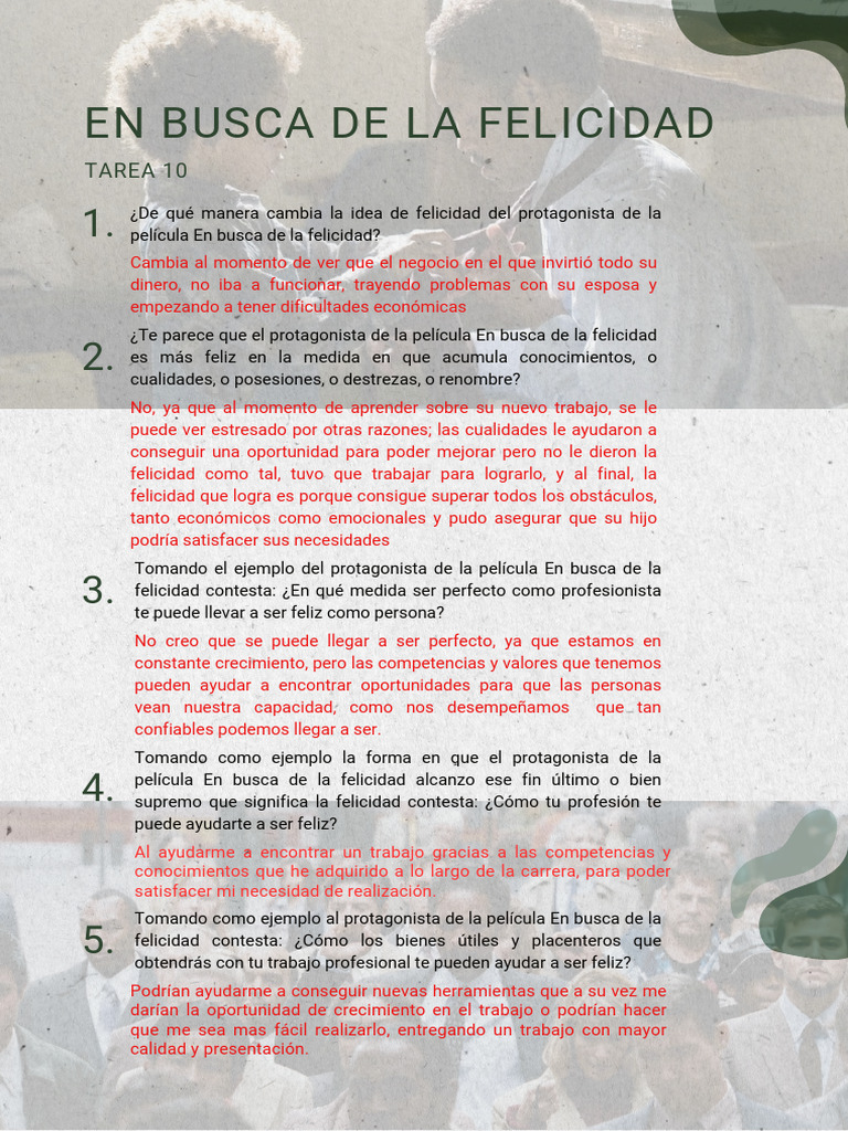 En Busca de La Felicidad Resumen | PDF | Felicidad