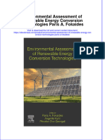 Free Download Environmental Assessment of Renewable Energy Conversion Technologies Paris A Fokaides Full Chapter PDF