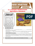 La Agricultura y La Ganadería para Segundo Grado de Secundaria