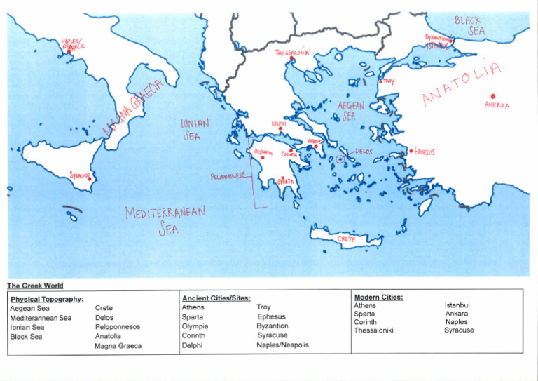 Greece Map Key | PDF