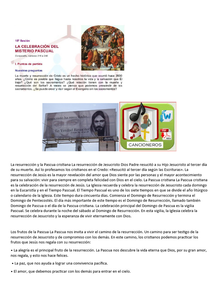 La Pascua y la Resurrección de Cristo | PDF | Pascua de Resurrección ...
