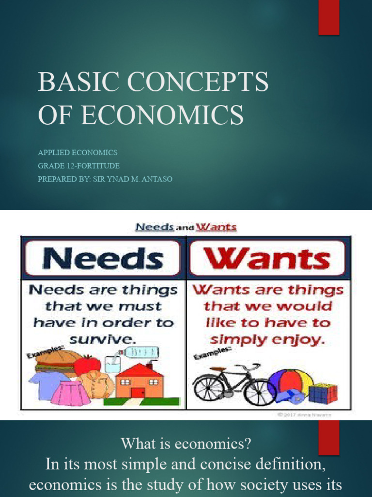 BASIC CONCEPTS OF ECONOMICS | PDF