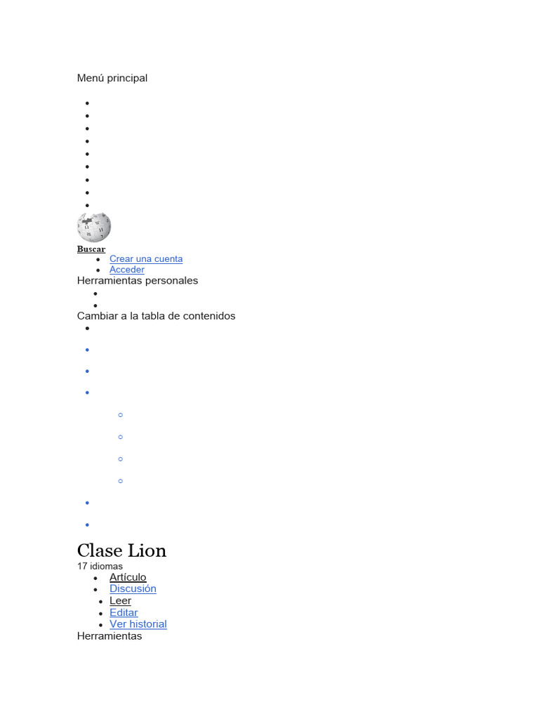 clase lion PDF Marinas Transporte de agua