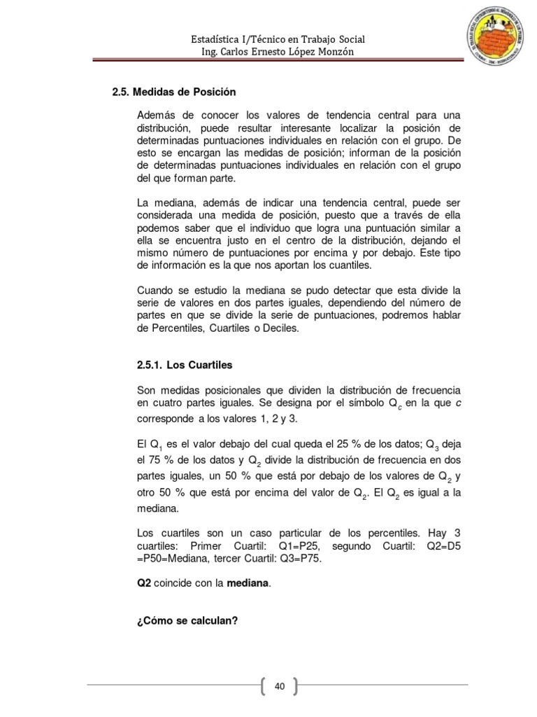 Segunda Unidad Parte 3 Estadística I 2020 | Descargar gratis PDF ...