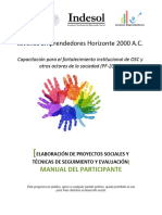 Elaboración de Proyectos Sociales y Técnicas de Seguimiento y Evaluación