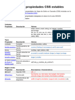 Índice de Propiedades CSS Estables. CSS. Páginas Web HTML y Hojas de Estilo CSS. Bartolomé Sintes Marco.