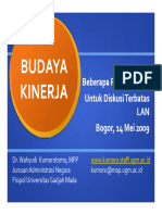 Pokok Pikiran Budaya Kinerja