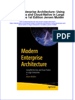 Free download Modern Enterprise Architecture Using Devsecops And Cloud Native In Large Enterprises 1St Edition Jeroen Mulder full chapter pdf epub