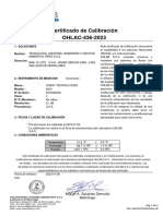 Certificado de Calibracion Sonometro