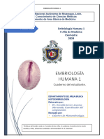 Cuaderno Del Estudiante de Embriología Humana 1 2024