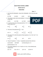 Class X Sample Paper - 1