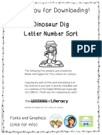Dinosaur Dig Letters Vs Numbers