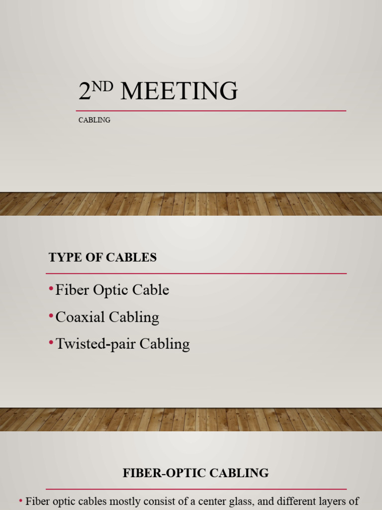 Types of Network Cabling Explained | PDF | Optical Fiber | Coaxial Cable