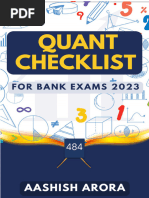 Quant Checklist 484 by Aashish Arora For Bank Exams 2024