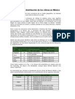 Clasificación y Distribución de Los Climas en México