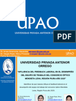 Influencia Del Feedback Laboral en El Desempeño Del Equipo de Trabajo Del Consorcio Óptico Mendieta Leiva, Región Piura, Año 2020