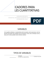 Indicadores Variables Cuantitativas