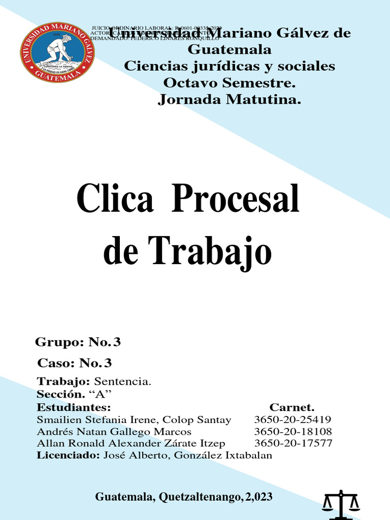 Grupo #3. Sentencia Laboral Actualizado | PDF | Derecho laboral