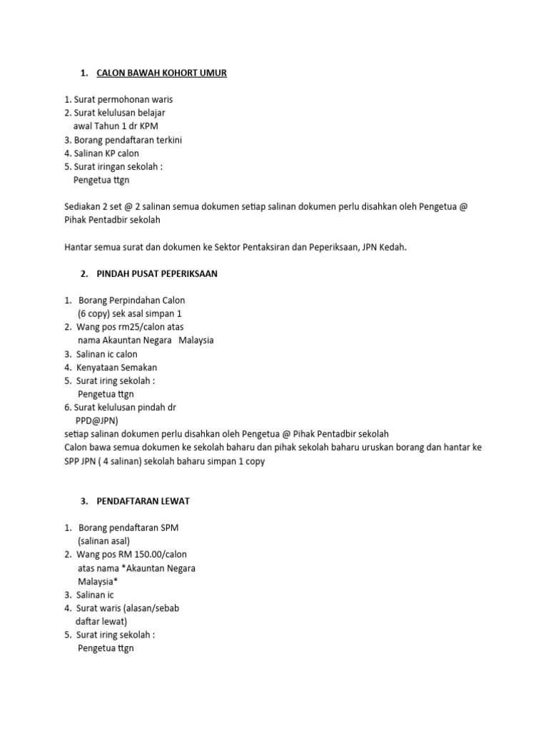 Setiausaha Spm Mengendalikan Kes2 Khas Pdf