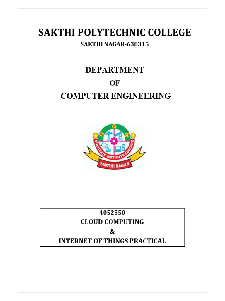 Cloud Computing & IoT Practical Guide | PDF | Computers