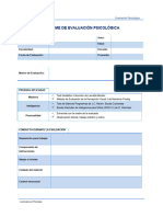 Formato Informe Psicológico