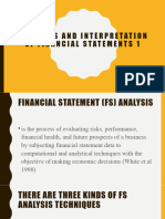 Analysis and Interpretation of Financial Statements 1