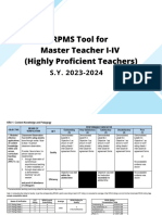 Annex B2 RPMS Tool For Highly Proficient Teachers SY 2023-2024