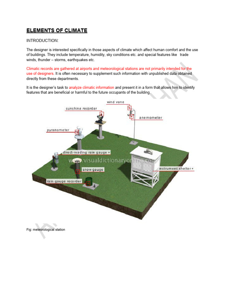 ELEMENTS OF CLIMATE- II | PDF | Humidity | Rain