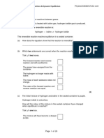 6.2 Reversible Reactions & Dynamic Equilibrium QP