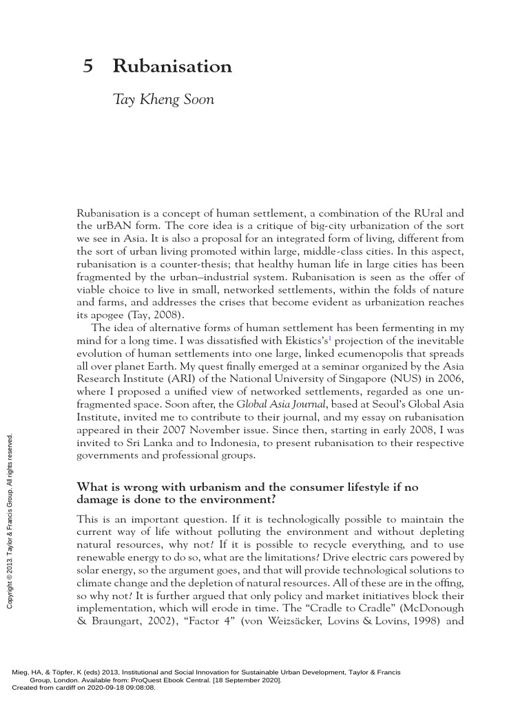 Institutional and Social Innovation For Sustainabl... - (Part I Social ...