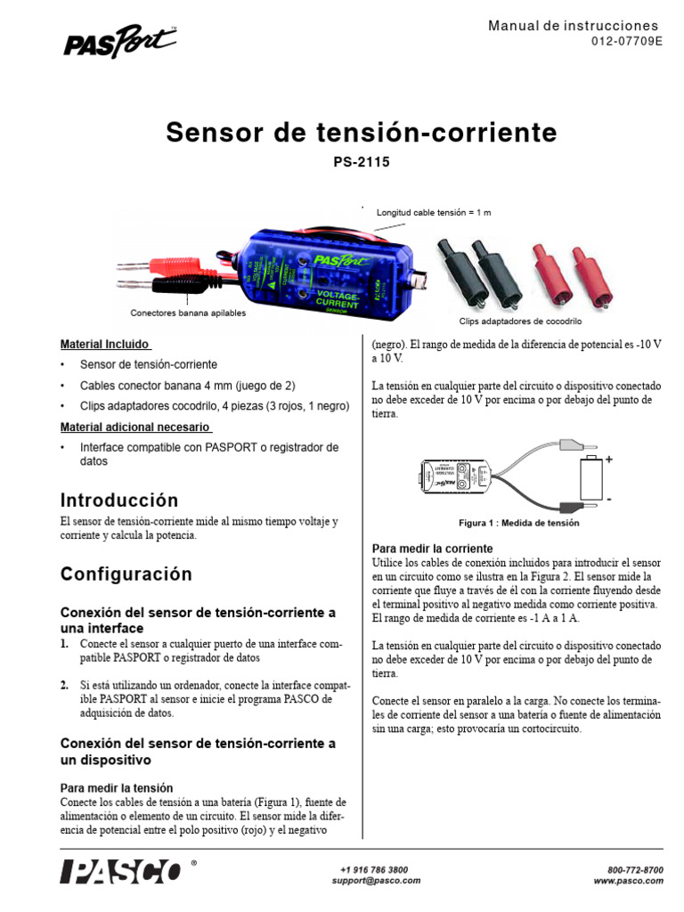 PS 2115 Sensor de Tension Corriente | PDF | Corriente eléctrica | voltaje