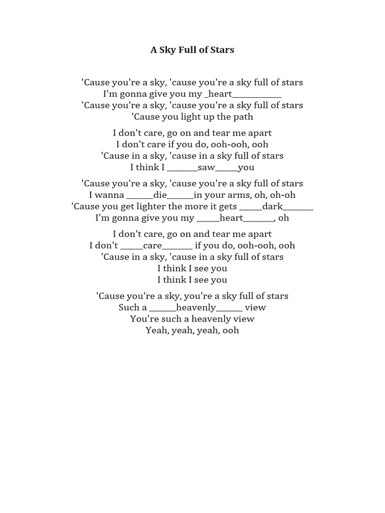 A Sky Full of Stars PDF