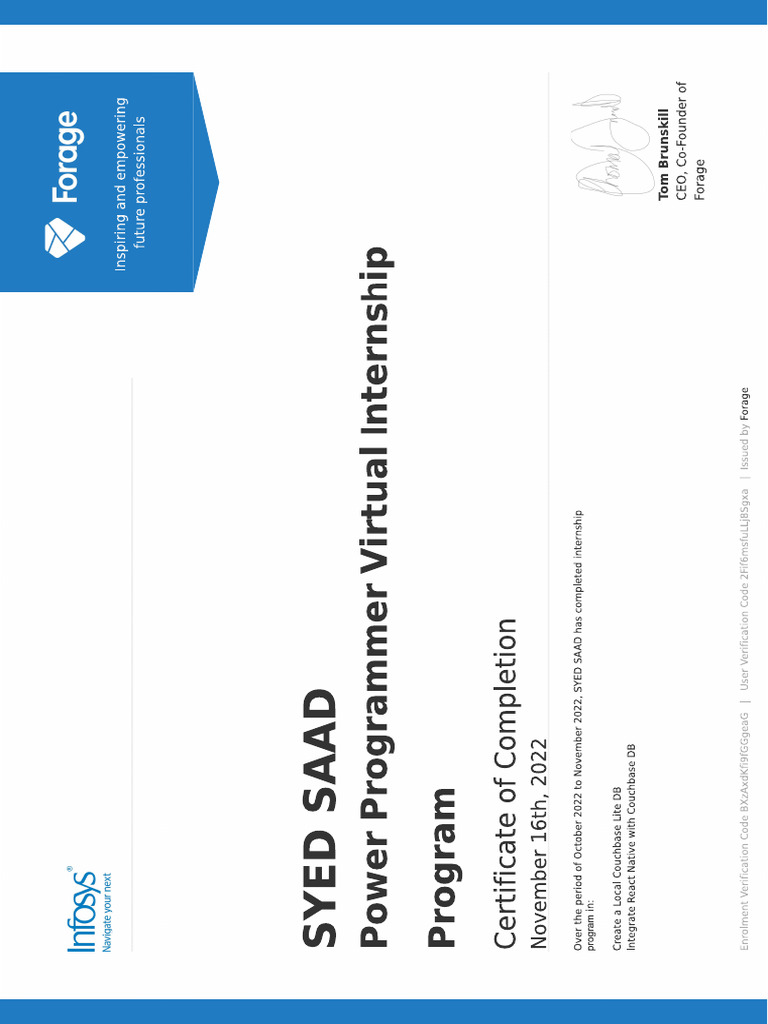 Internship Program Certificate Pdf