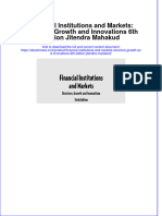 Free Download Financial Institutions and Markets Structure Growth and Innovations 6Th Edition Jitendra Mahakud Full Chapter PDF