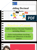G4 - Addition and Subtraction of Decimal