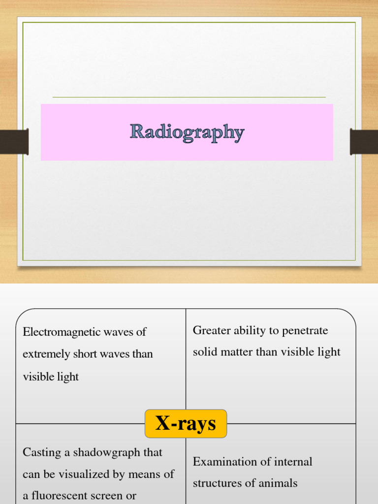 Understanding X-ray Technology in Veterinary Medicine | PDF | X Ray ...