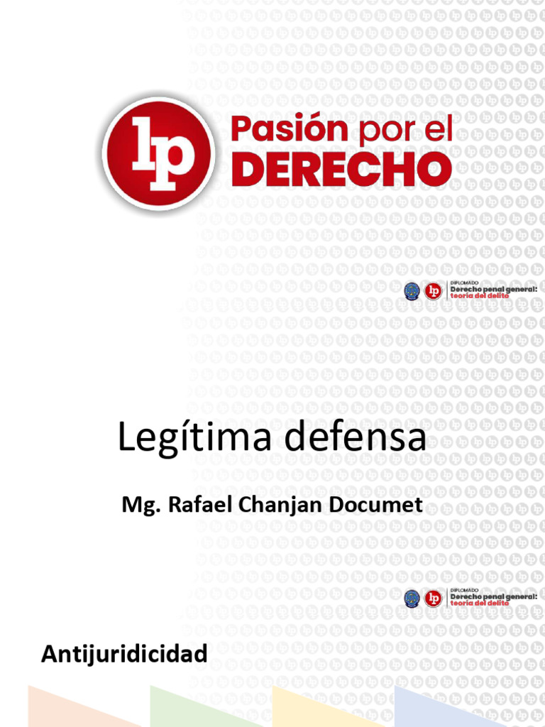 Legitima Defensa Lpderecho 1 Pdf Justicia Crimen Y Violencia