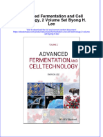 Free Download Advanced Fermentation and Cell Technology 2 Volume Set Byong H Lee Full Chapter PDF