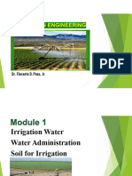 Module 1 - Introduction To Irrigation Engineering