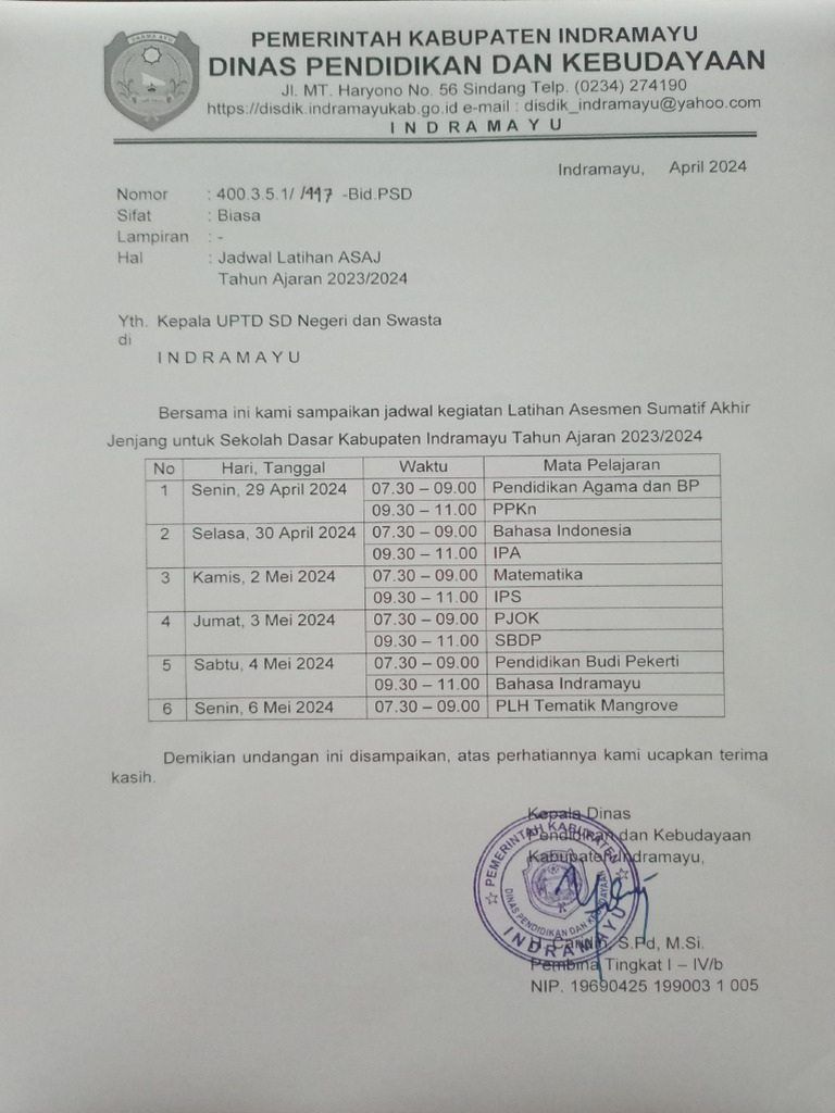 1447 Jadwal Latihan Asaj 24 Apr 2024 09 05 59 Pdf