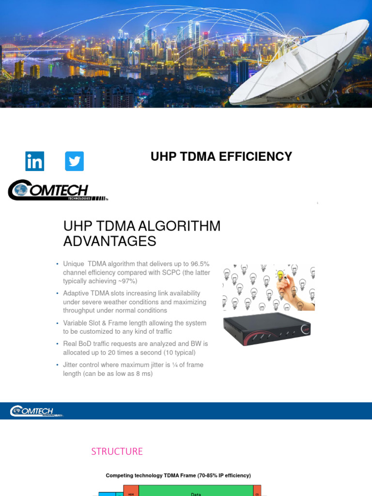 1.4 UHP TDMA Efficiency | PDF | Computer Network | Bandwidth (Computing)