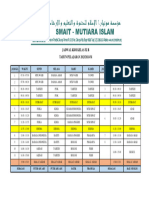 Jadwal KBM Kelas Xib