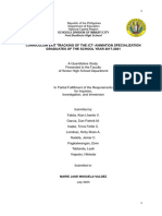 Curriculum Exit Tracking of The Ict - Animation Specialization Graduates of The School Year 2017-2021