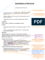 Stats APA Format Summary Sheet