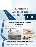 Module 5 Calculating The True Cost of Credit FT