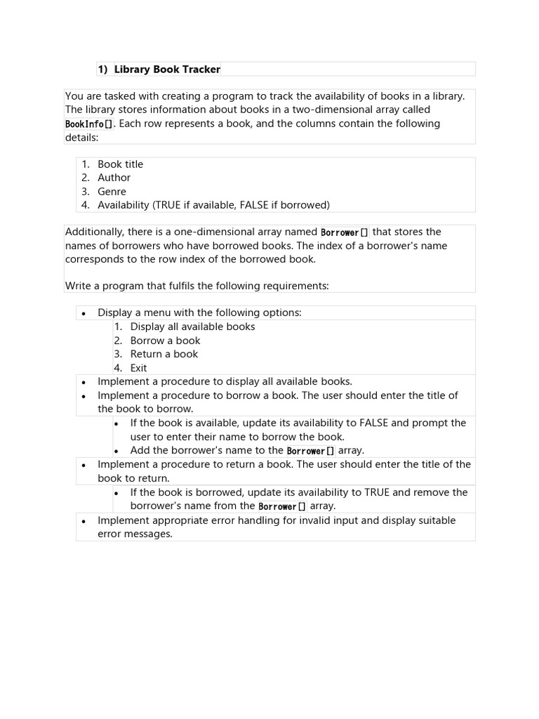 IGCSE Computer Science 15 Mark Programming Questions | PDF | Computer ...
