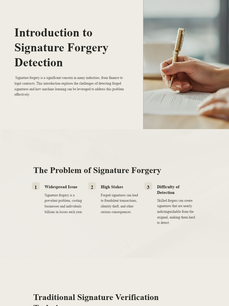 Signature Forgery Detection Overview | PDF | Signature | Machine Learning