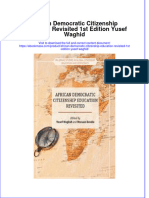 Free Download African Democratic Citizenship Education Revisited 1St Edition Yusef Waghid Full Chapter PDF