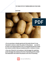 How To Make Healthy Potato Tubers
