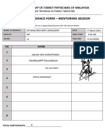 Mentoring Session Attendance Form - F2F Session